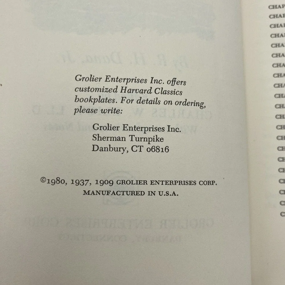 Two‎ Years Before The Mast by R.H. Dana Harvard Classics 1980 Leather Hardcover